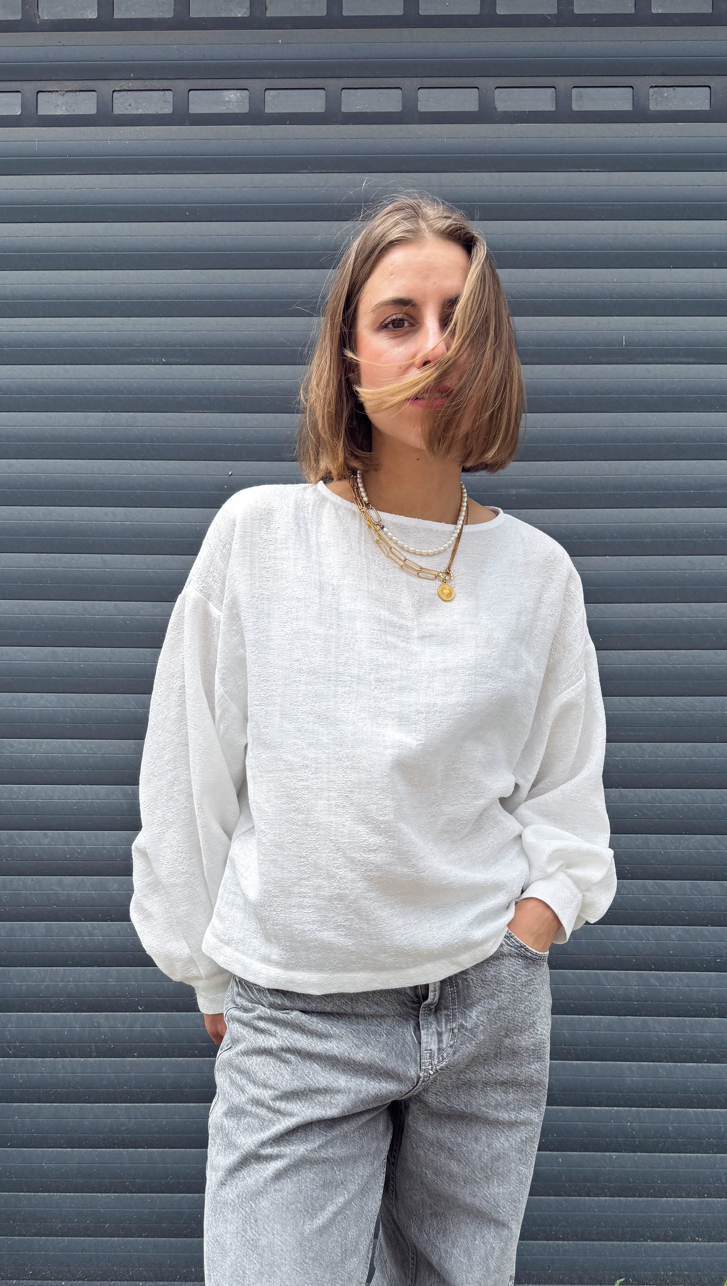 BLOUSE PIN BLANCHE