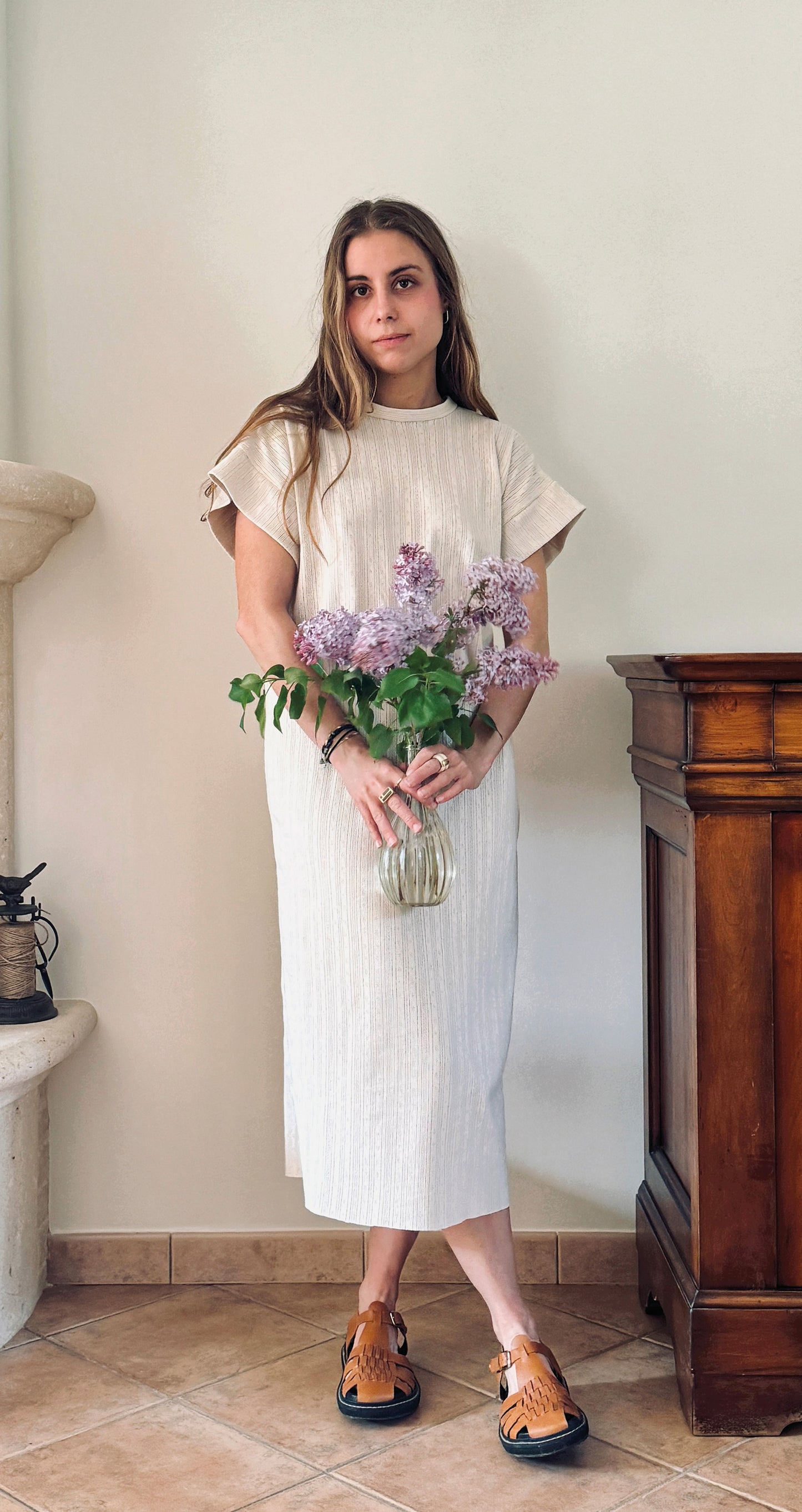 ROBE LONGUE BUCCIN ÉCRUE