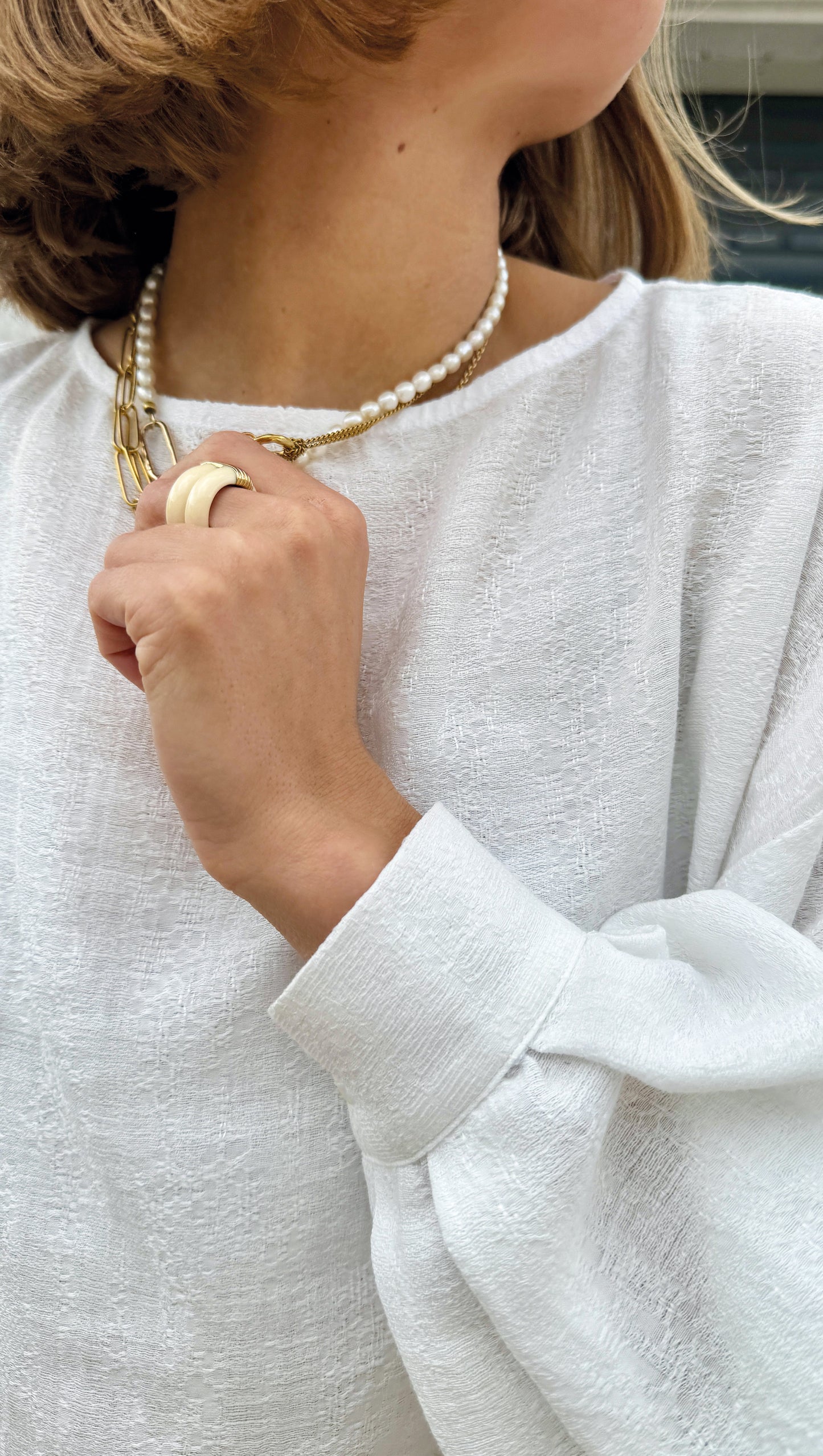 BLOUSE PIN BLANCHE