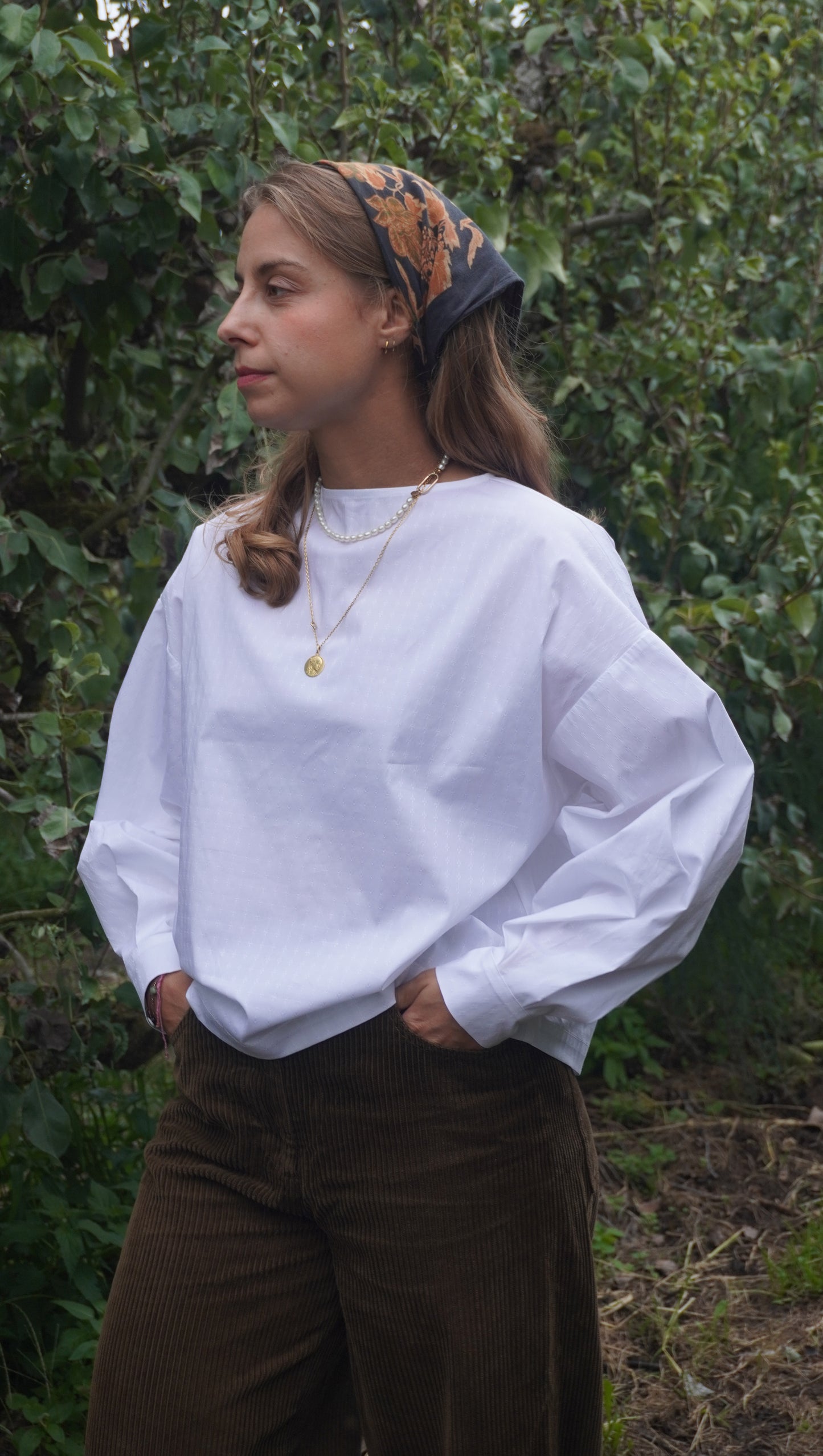BLOUSE PIN BLANCHE