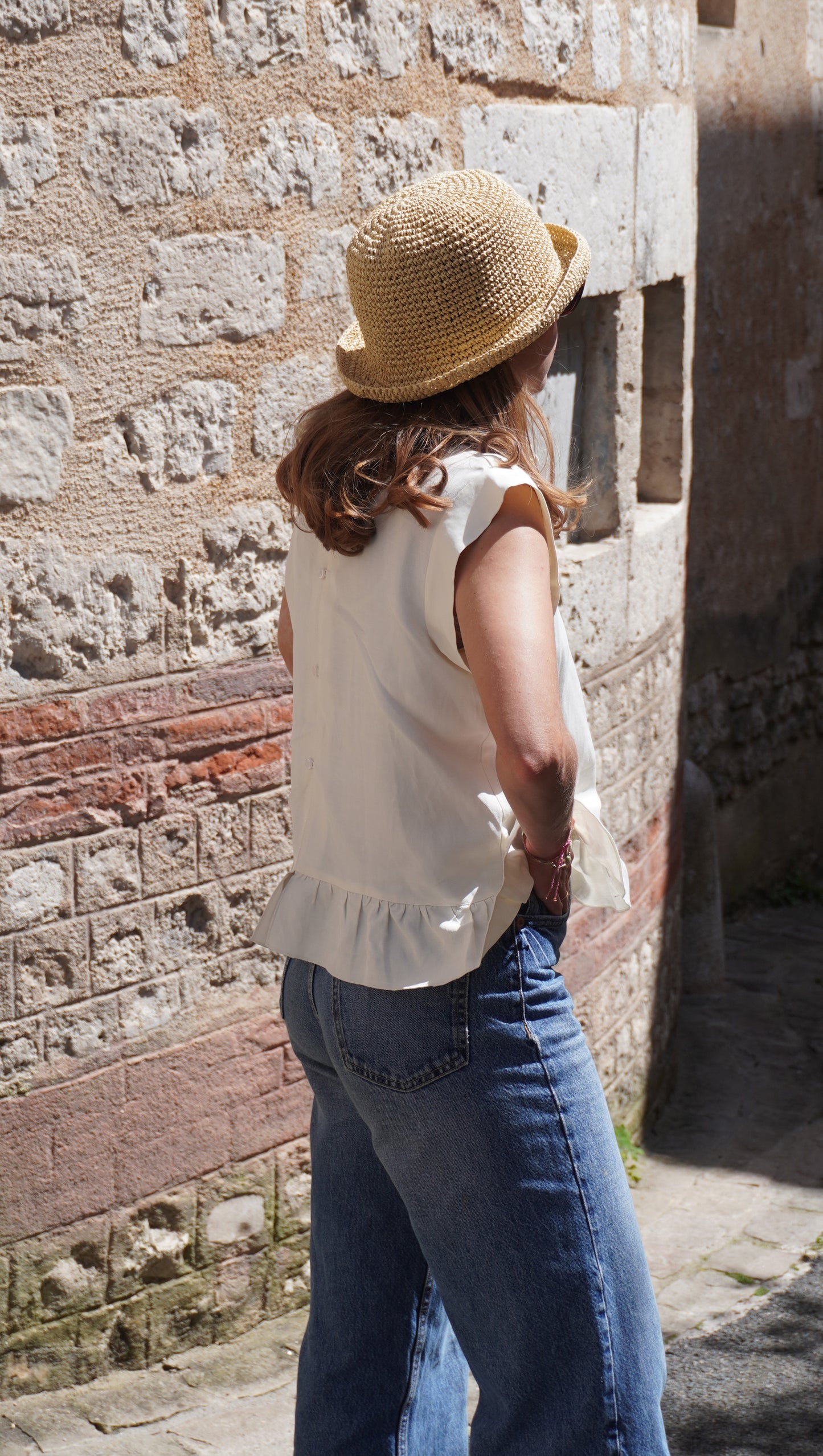 BLOUSE JOCKEY ÉCRUE