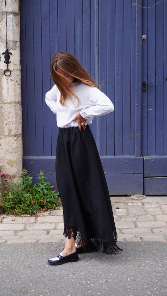 JUPE LONGUE COQUE NOIR