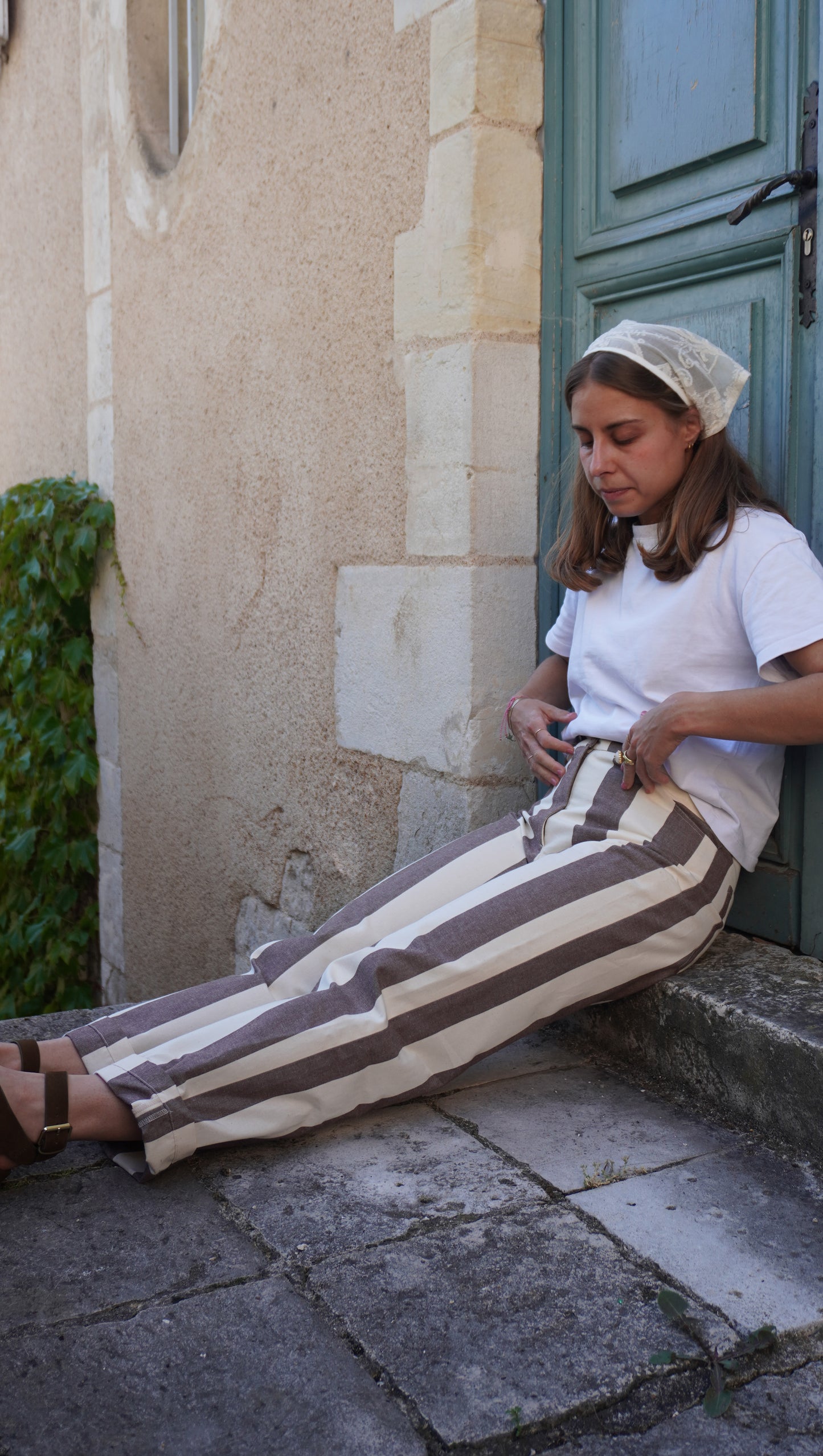 PANTALON MOKA RAYURES