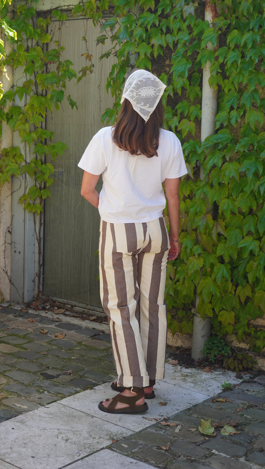 PANTALON MOKA RAYURES
