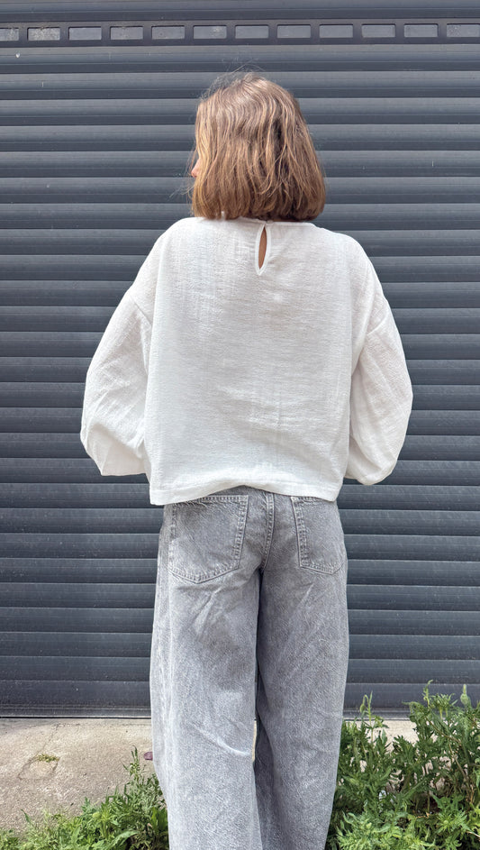BLOUSE PIN BLANCHE