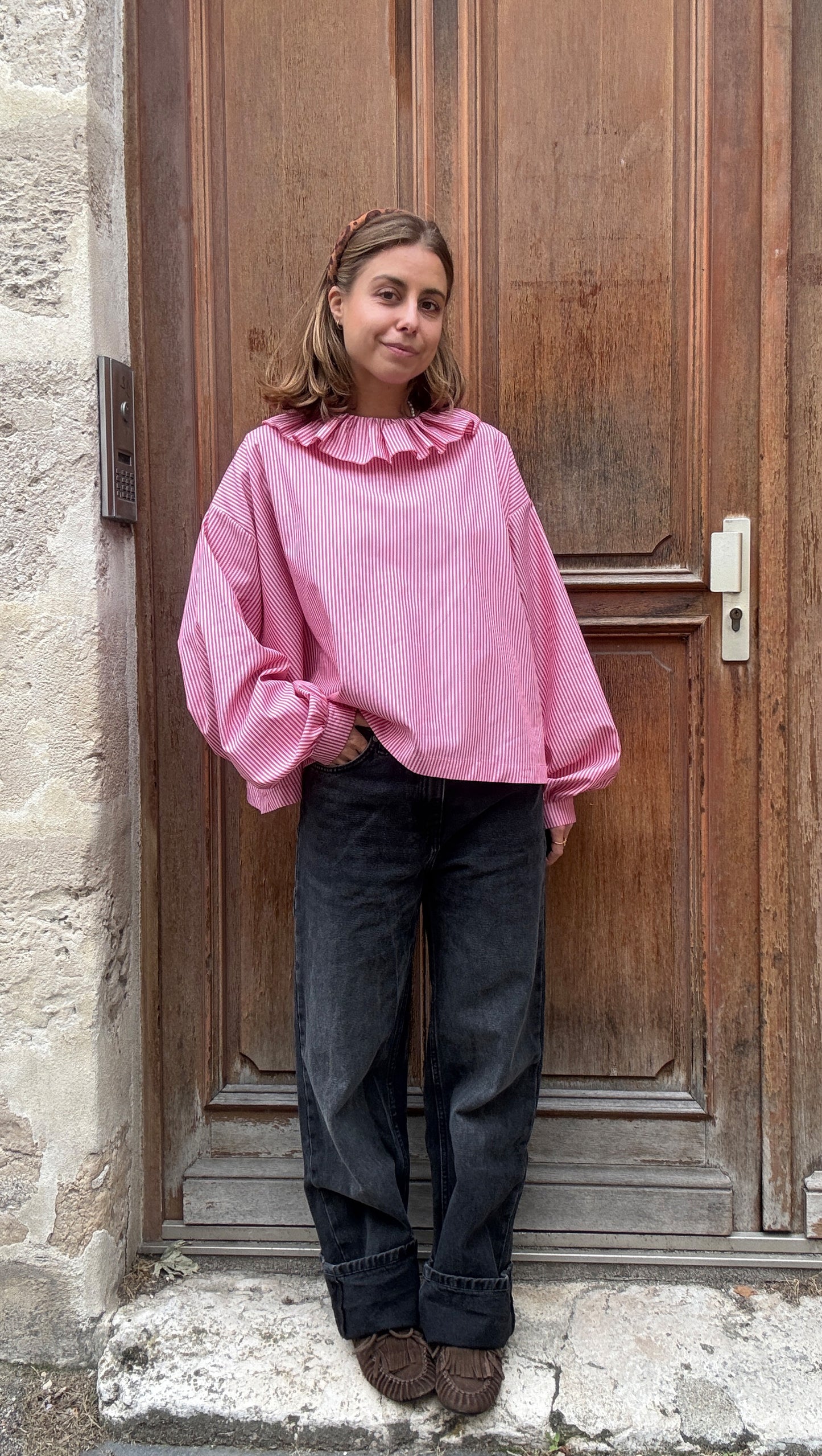 CHEMISIER ROSÉE ROUGE