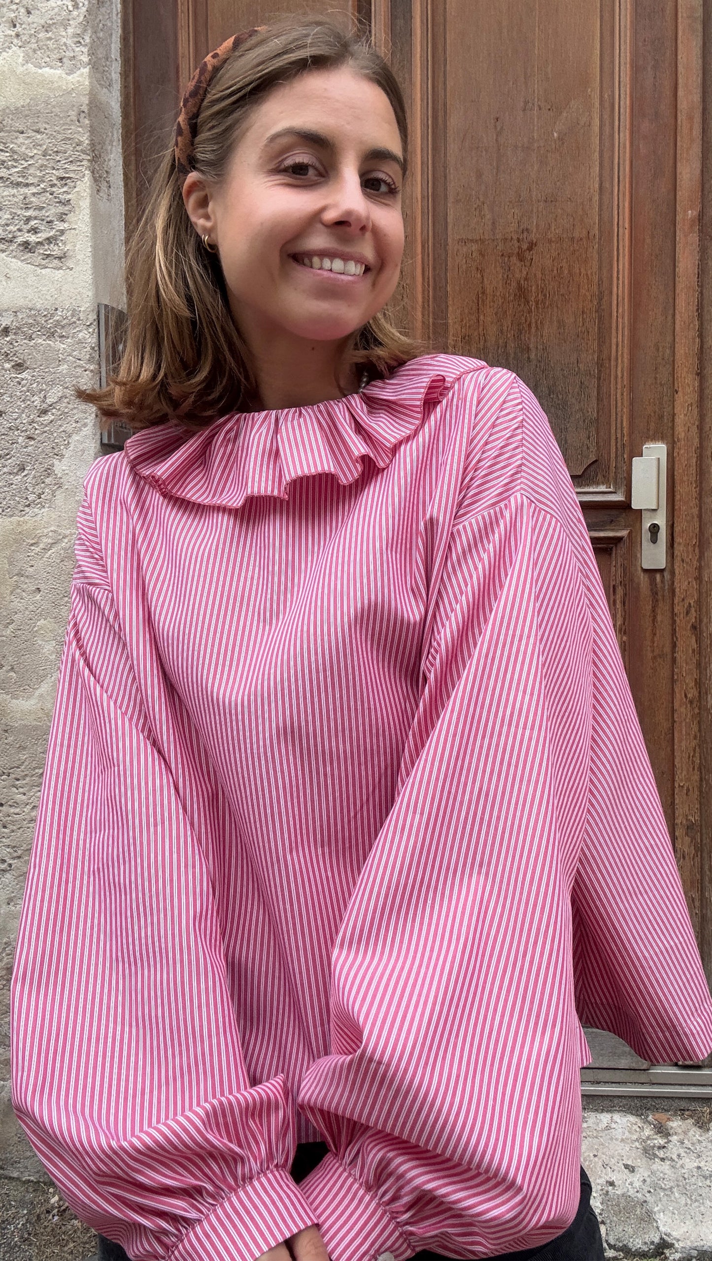 CHEMISIER ROSÉE ROUGE