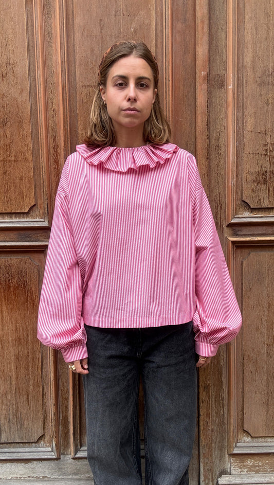 CHEMISIER ROSÉE ROUGE