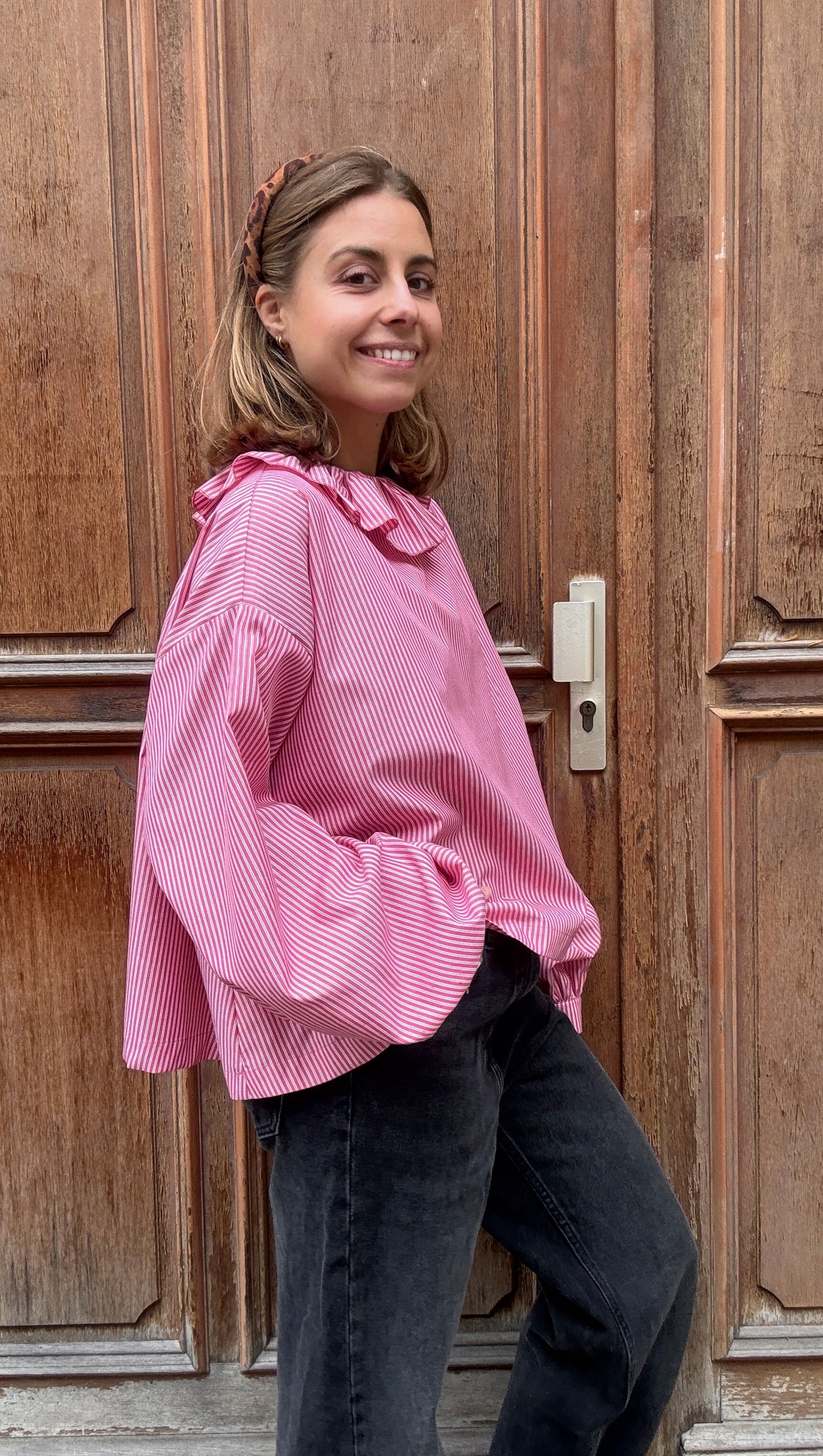 CHEMISIER ROSÉE ROUGE