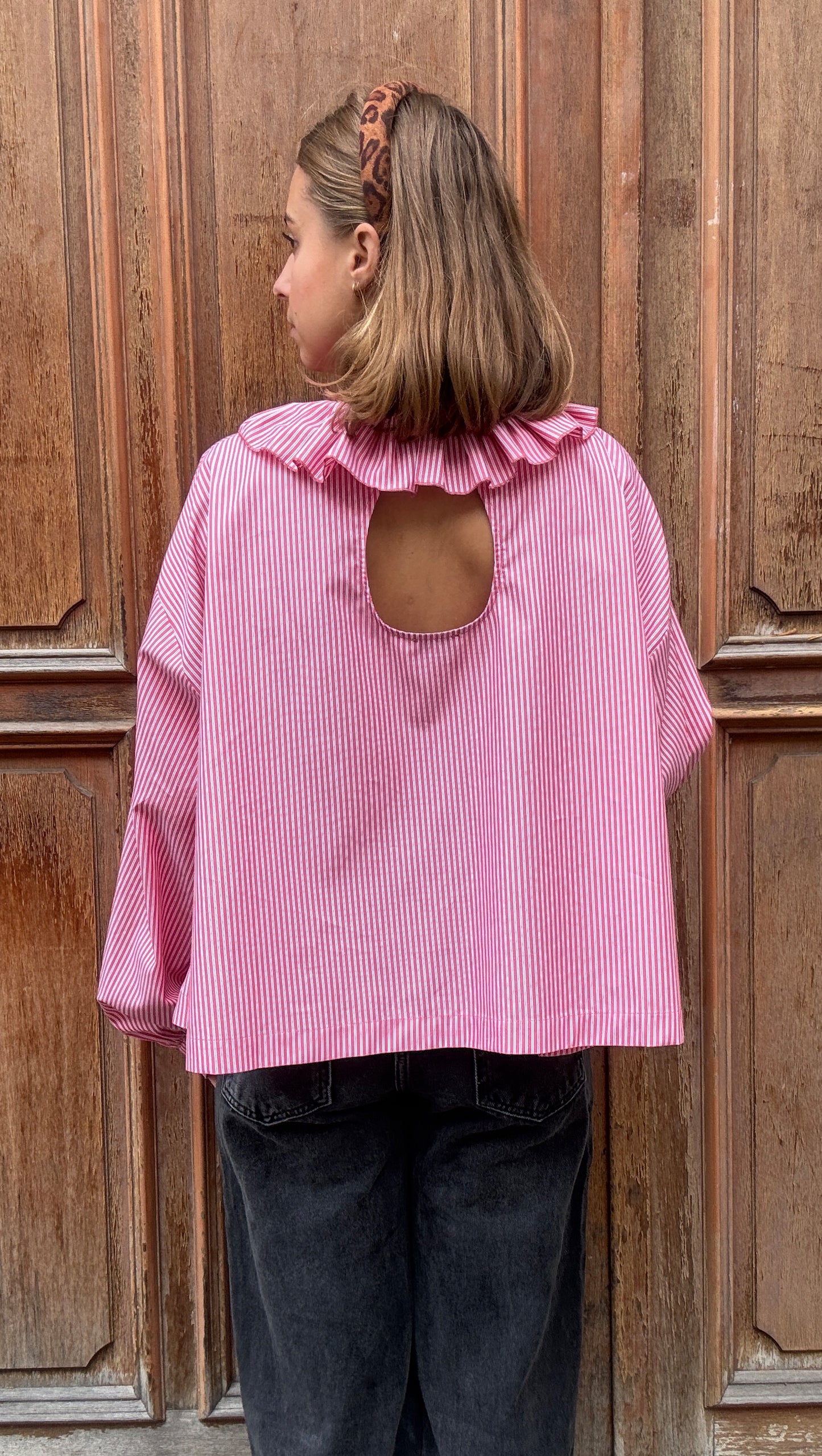 CHEMISIER ROSÉE ROUGE