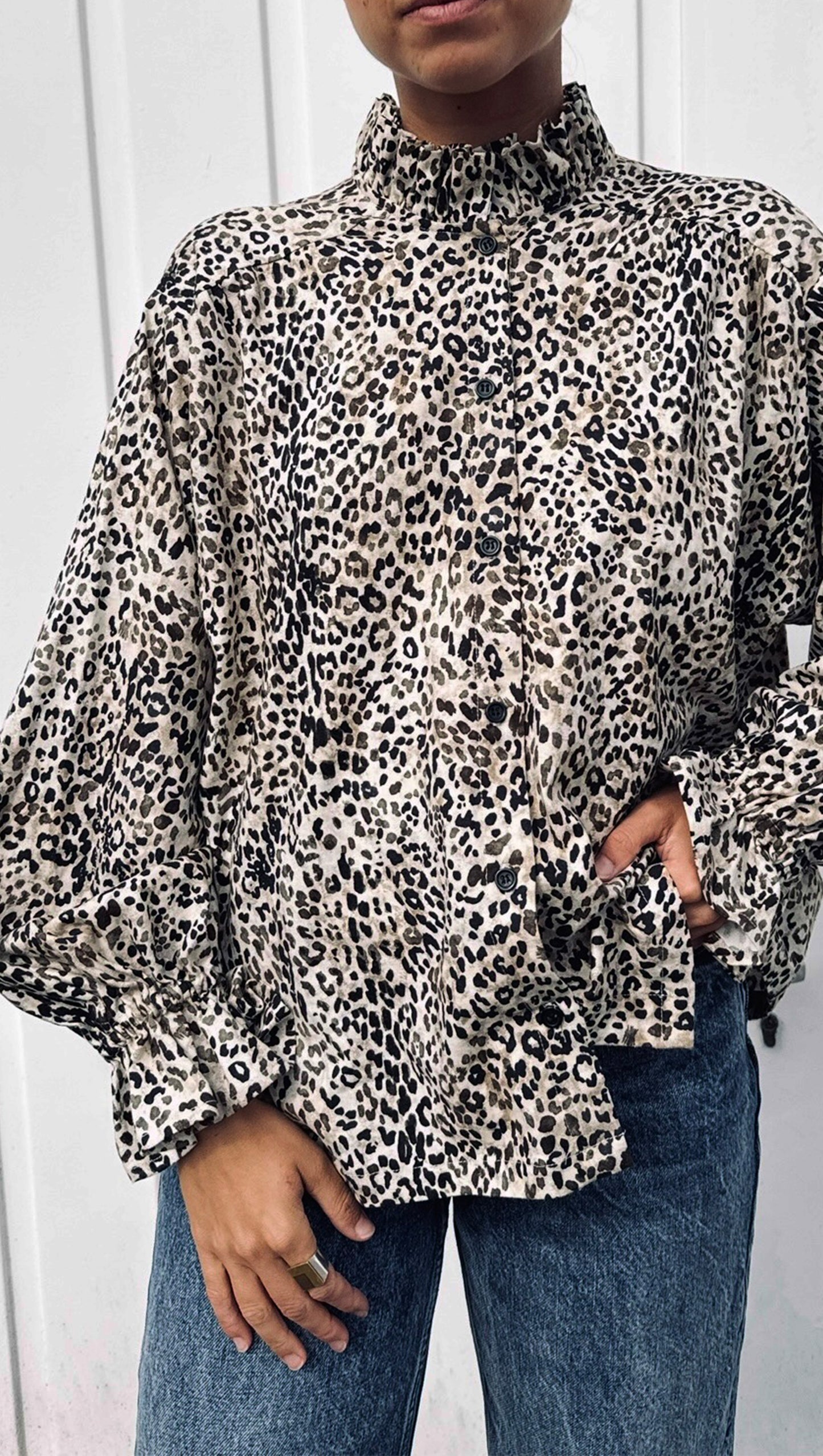 CHEMISIER FOLK LÉOPARD