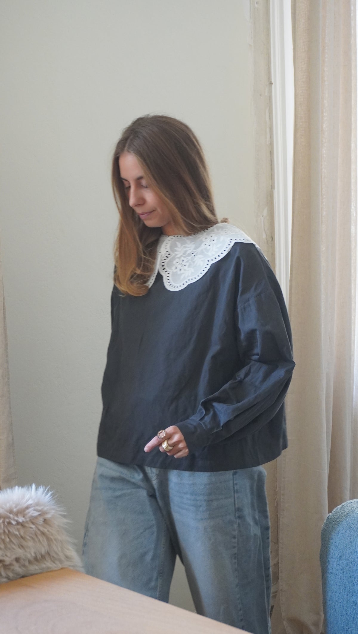 BLOUSE PIN DENTELLE