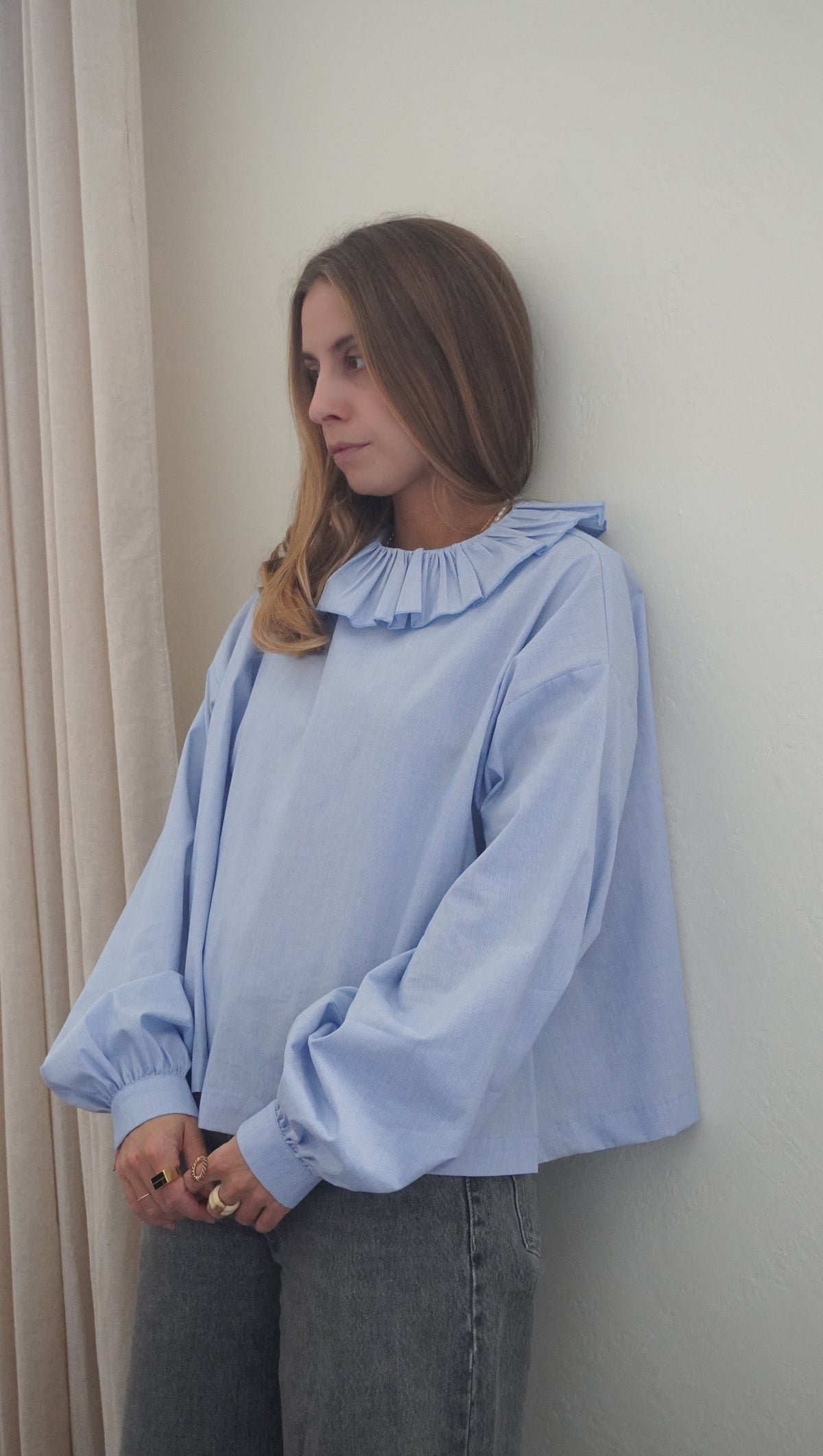 CHEMISIER ROSÉE BLEU